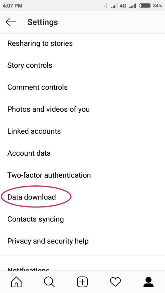 How to use Instagram Data Download Feature-step3