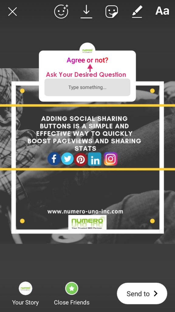 How to use Instagram question sticker Feature step3